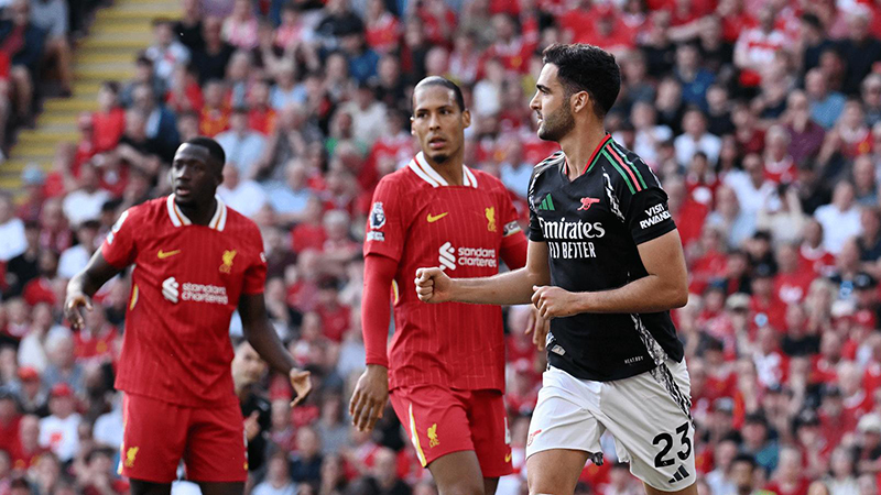 Kết quả Liverpool 2-2 Arsenal: Trận hòa kịch tính tại Anfield